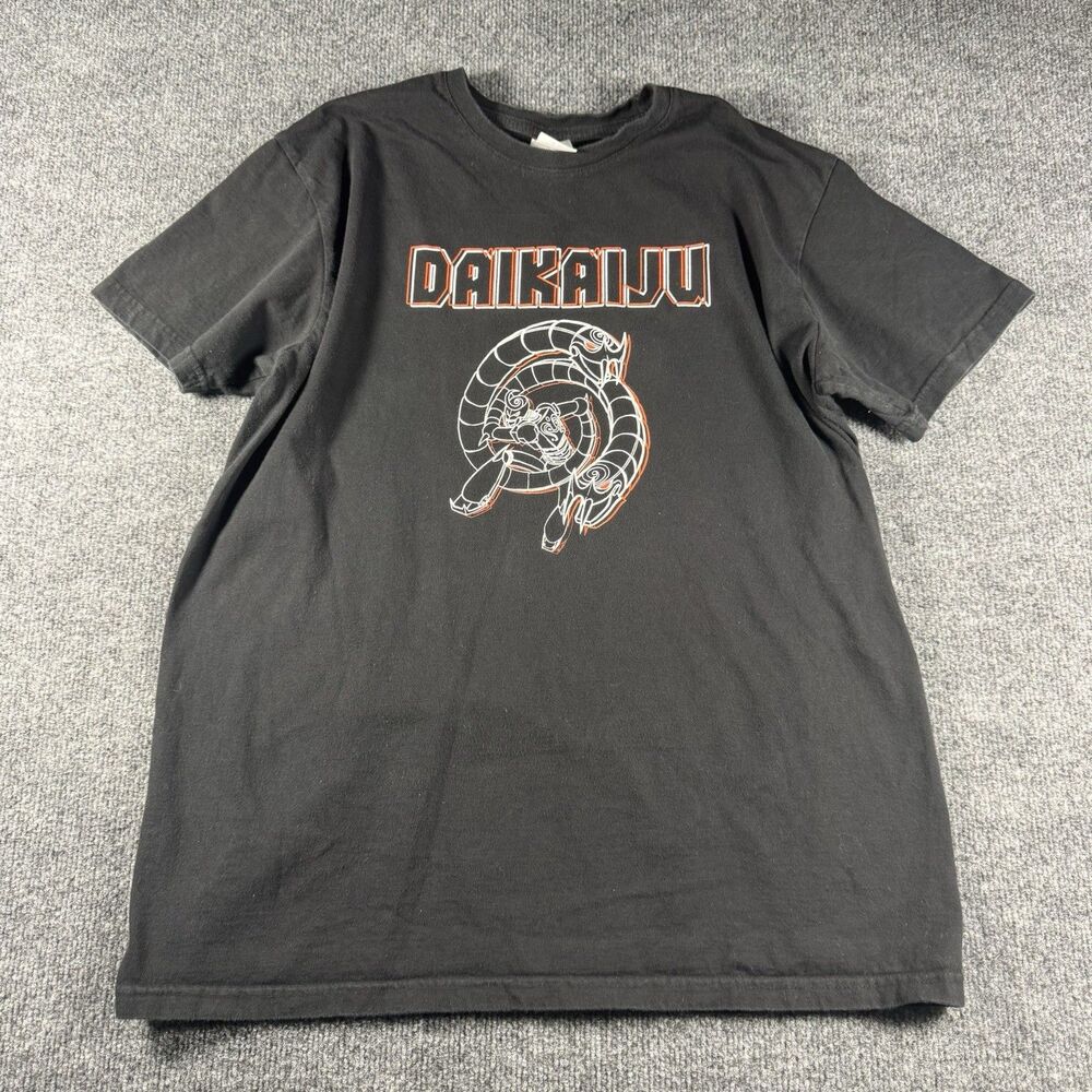 DAIKAIJU Surf Punk Band Black Shirt Size XL Spiral Serpent Strike B&C E190